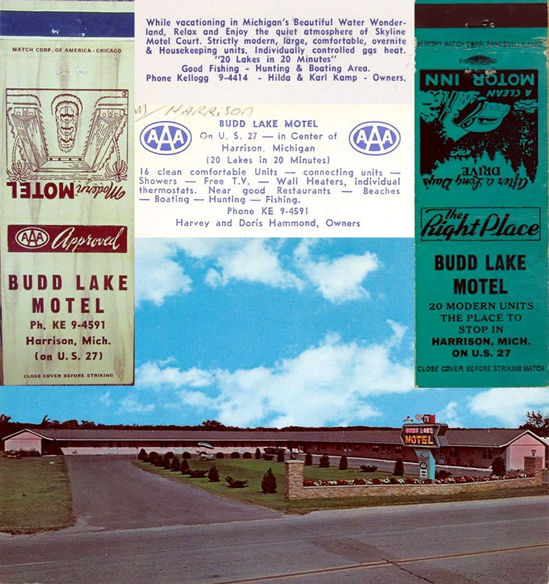 Budd Lake Motel - Postcard And Matchbooks (newer photo)